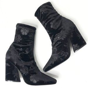 LuLaRoe Black Velvet Booties SZ 10